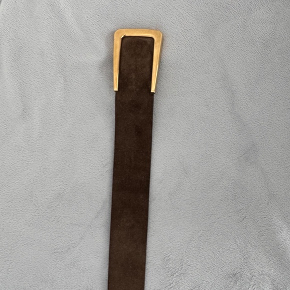 Brunello Cucinelli Suede Leather Belt w/Gold Tone Buckle main image 10